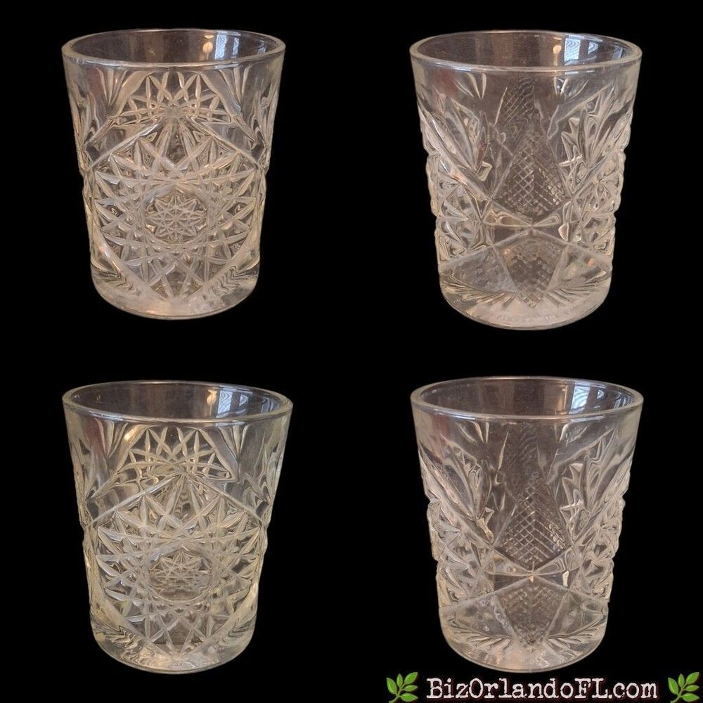 VINTAGE: Libbey Hobstar Double Old Fashioned (DOF) 12 oz Glass (Individual)